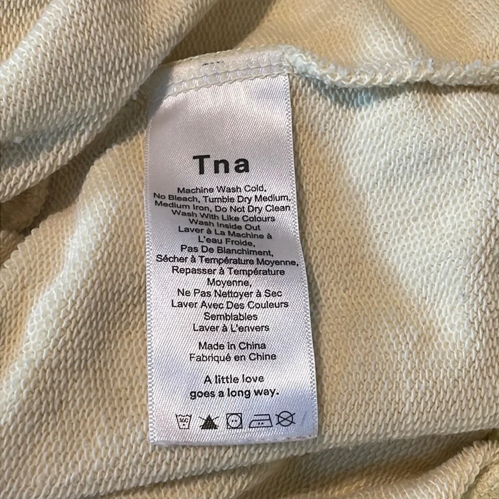 Tna Women’s Light Yellow Hoodie Size S - Picture 4 of 6